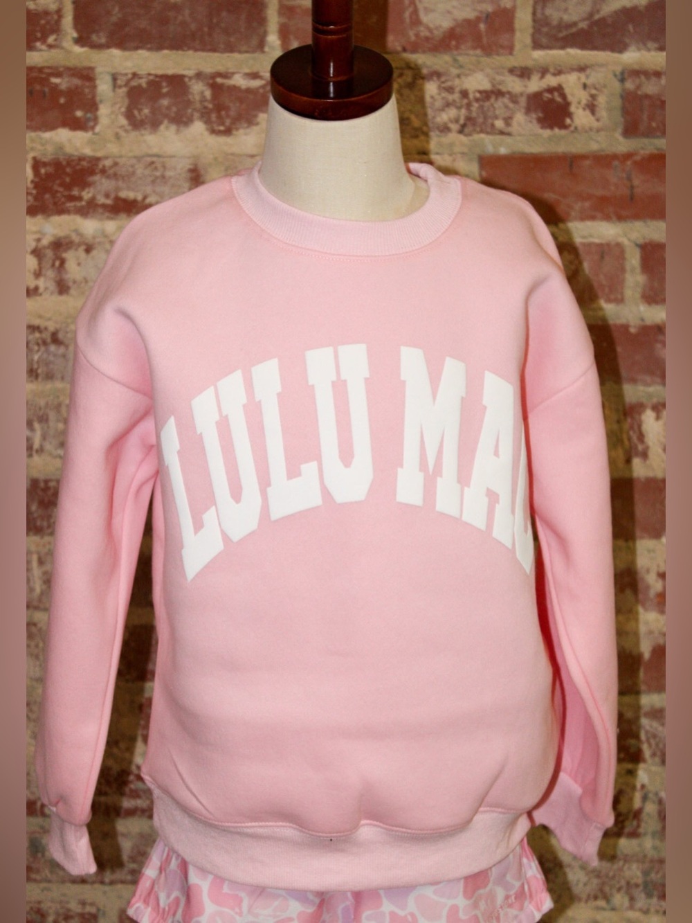 Lulu Mac Youth Light Pink With White Sweatshirt